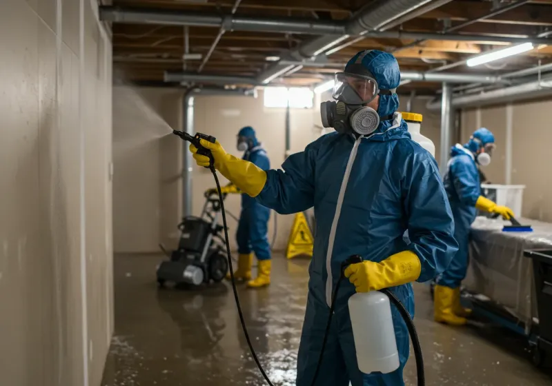 Basement Sanitization and Antimicrobial Treatment process in Chapman, KS