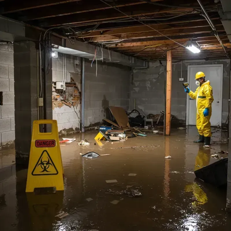 Flooded Basement Electrical Hazard in Chapman, KS Property